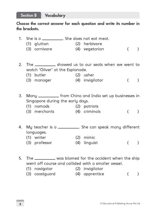 P4 English Weekly Revision