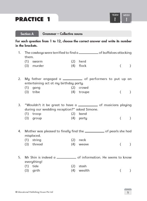 P5 English Weekly Revision