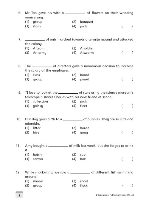 P5 English Weekly Revision