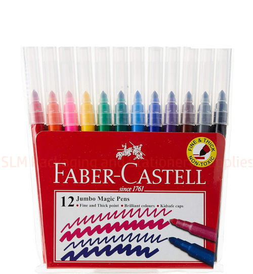 12 Jumbo Magic Pens Faber Castell (child safe)