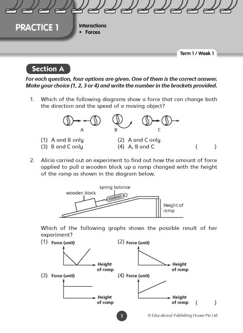 P6 Science Weekly Revision