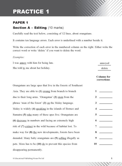 S1NT G1 English Examination Practice_3 S1NT/G1 English Examination Practice
