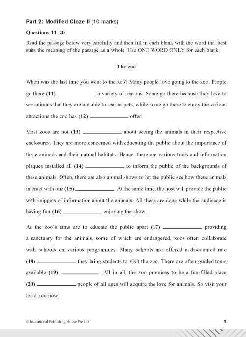 S1NT G1 English Examination Practice_5 S1NT/G1 English Examination Practice